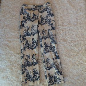 MOSSIMO ASIAN PRINT CROP STRETCH PANTS SIZE 10